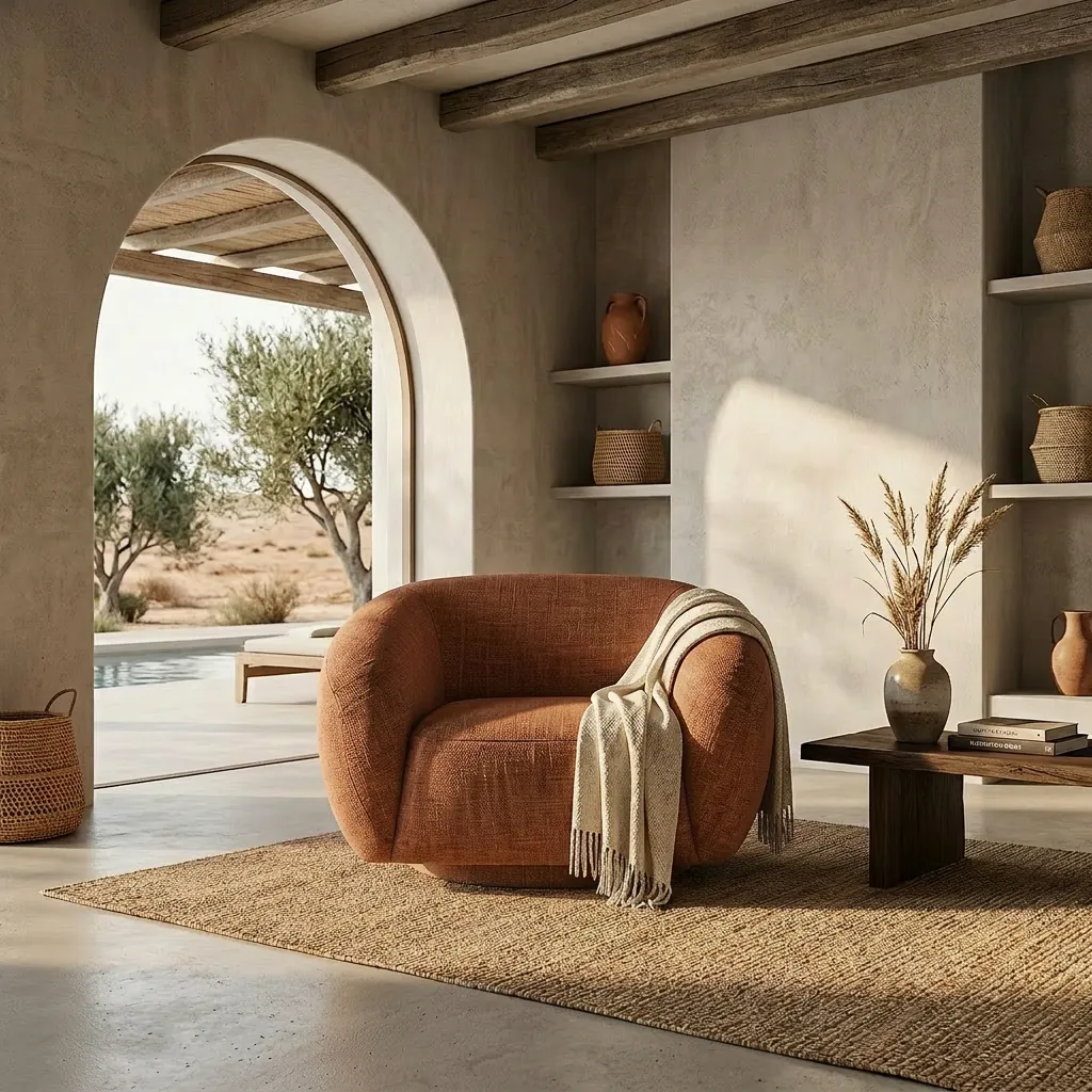 Lounge chair in linen by Hultink Home